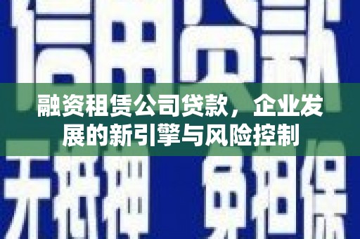 和布克赛尔融资租赁公司贷款，企业发展的新引擎与风险控制